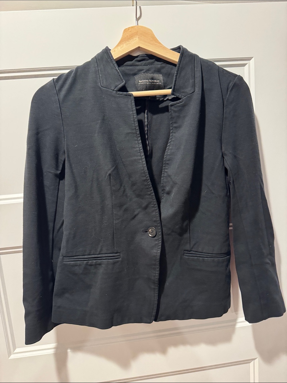 Banana Republic Black Women's Single-Button lightweight Blazer